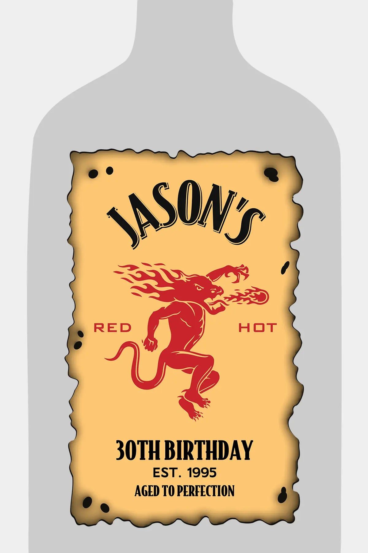 Custom Fireball Whiskey Mini Bottle Labels