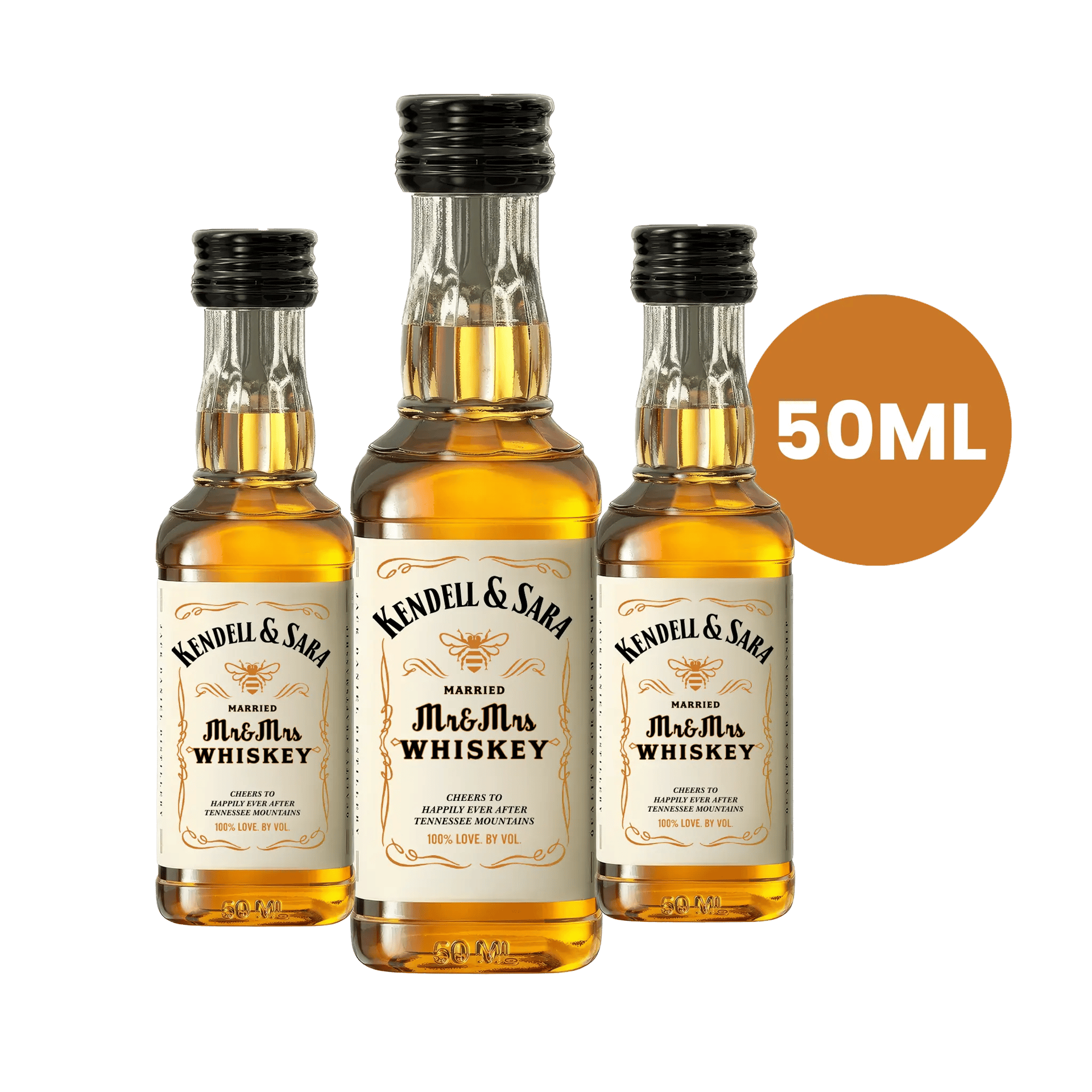 Custom Honey Whiskey Mini Bottle Labels