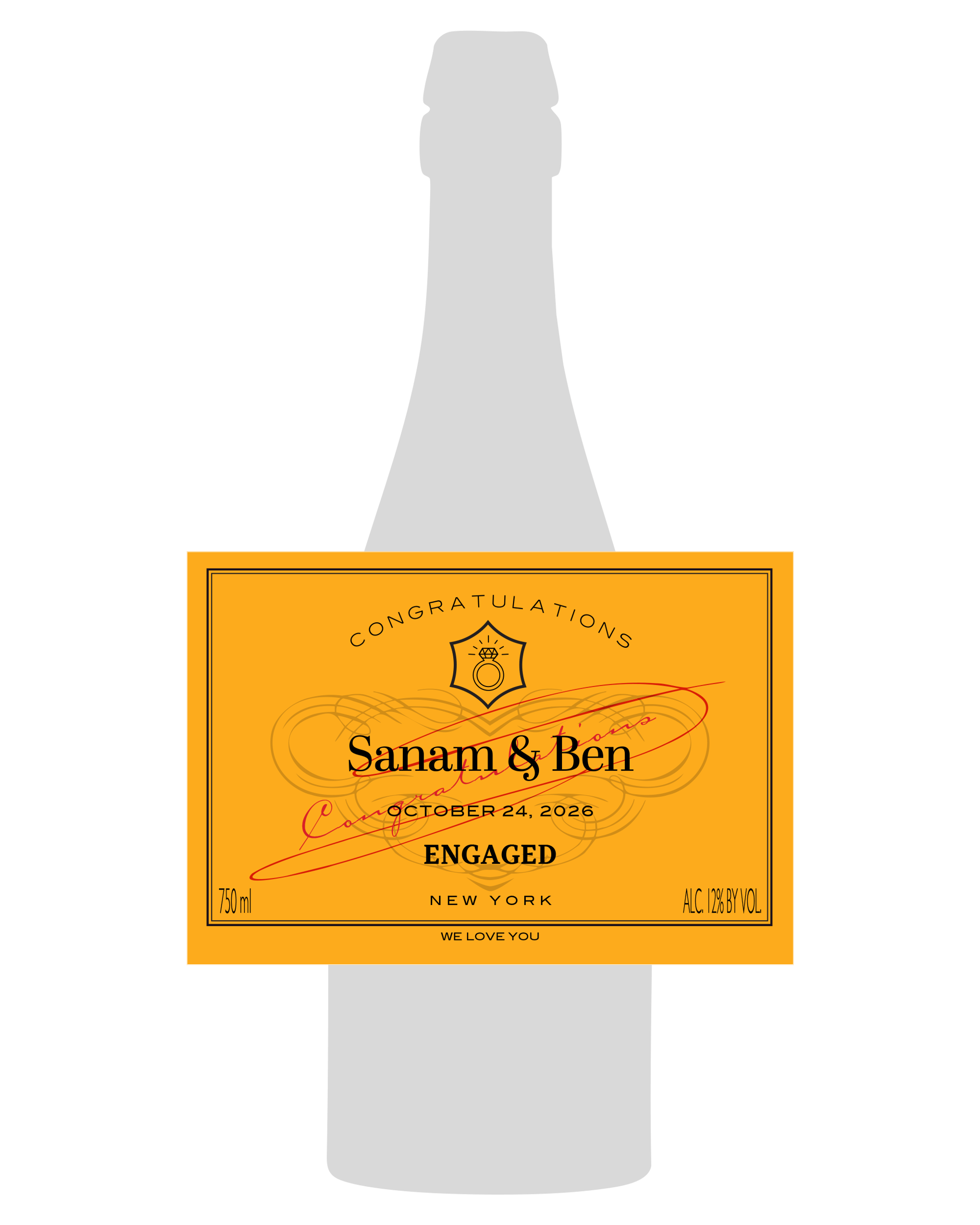 Personalized Veuve Clicquot Label